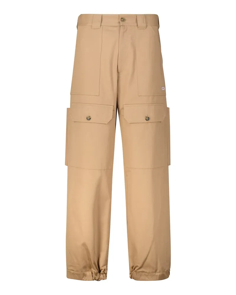 MSGM Stoffhose aus Baumwolle Braun