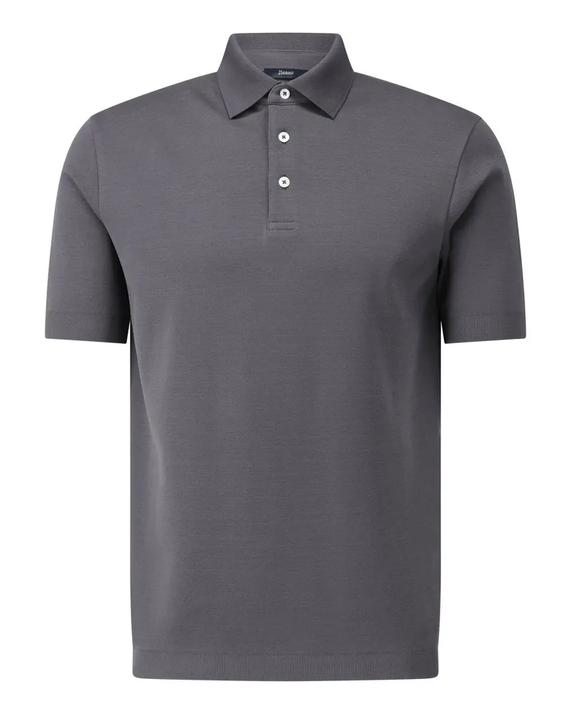Herno Klassisches Poloshirt Dunkelgrau