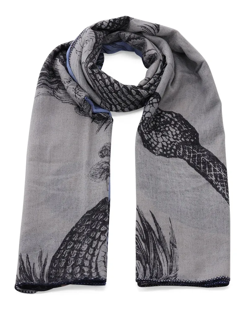 Friendly Hunting Schal Garden Eden aus Kaschmir Blau