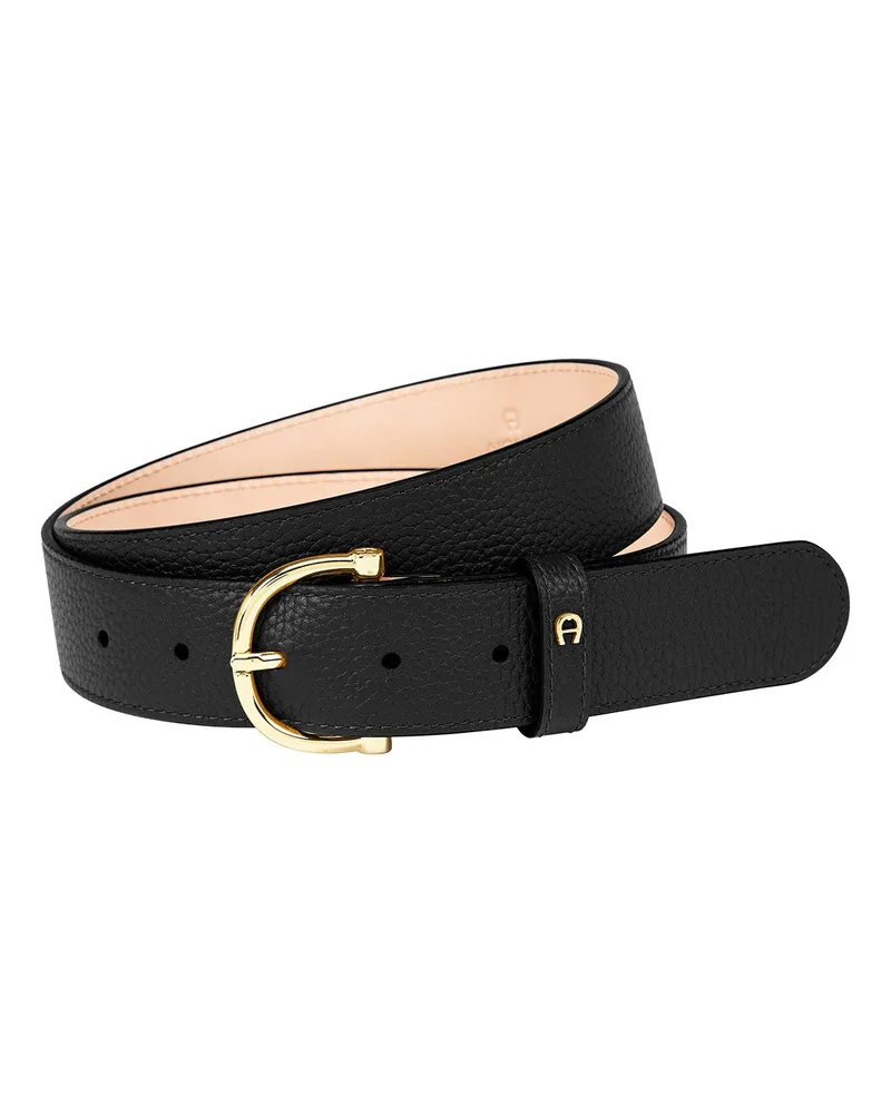 Aigner Gürtel Delia aus Leder Schwarz