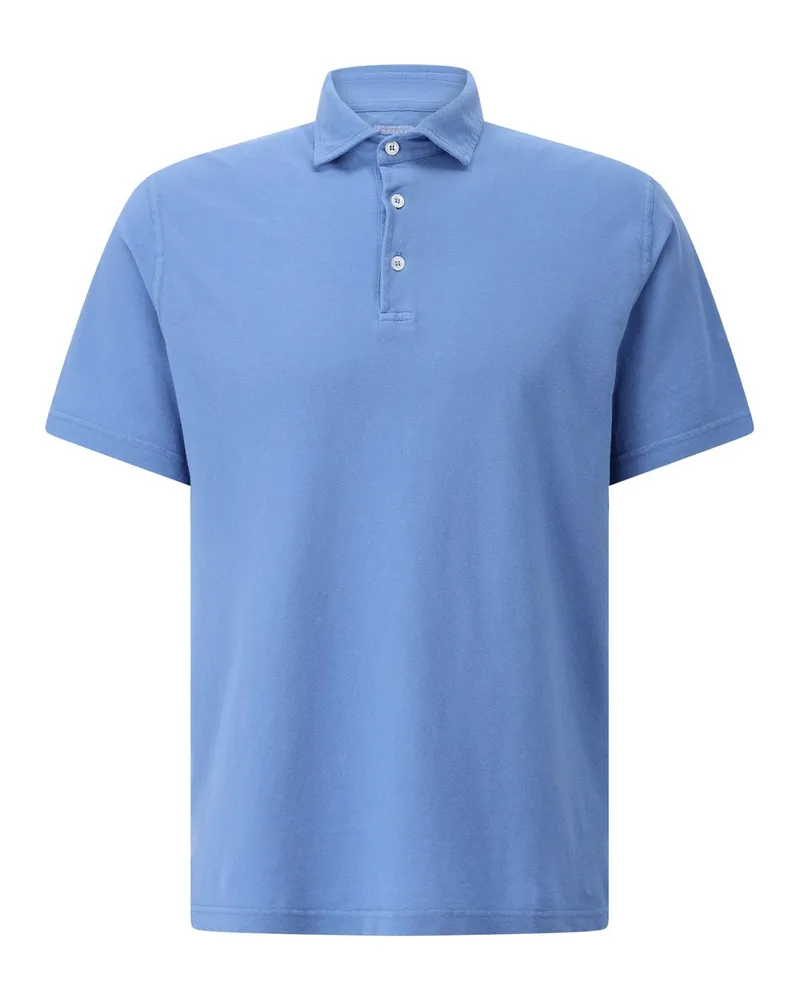Fedeli Poloshirt aus Baumwolle Blau