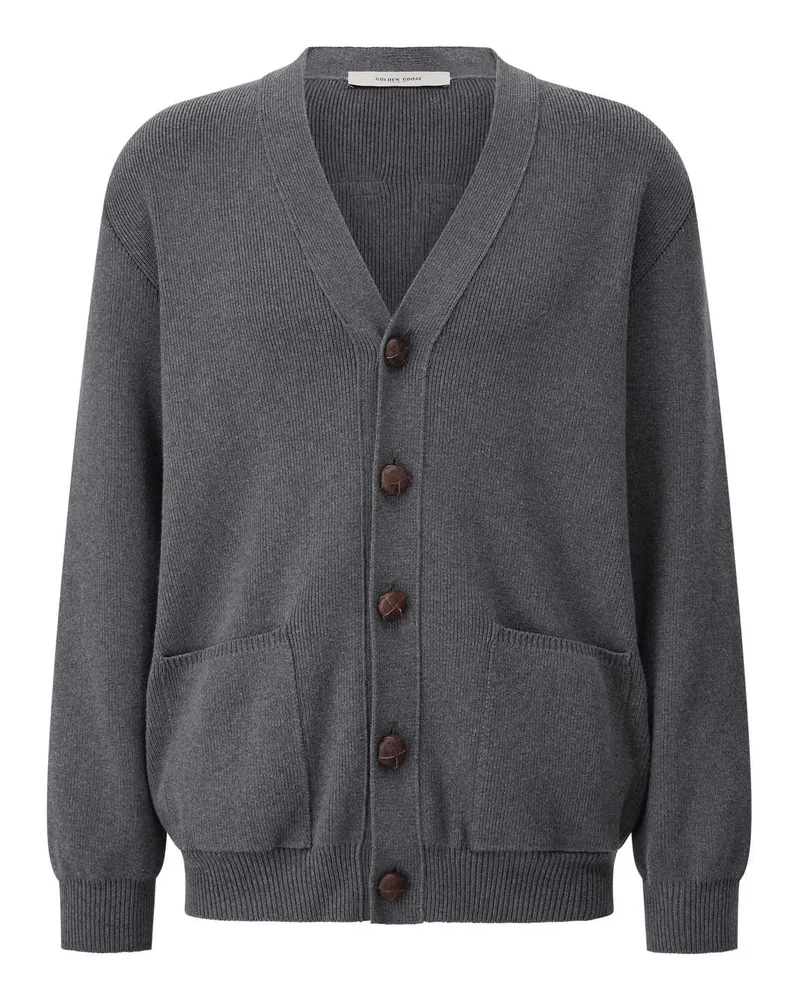 Golden Goose Oversized Strickjacke Darryl Grau