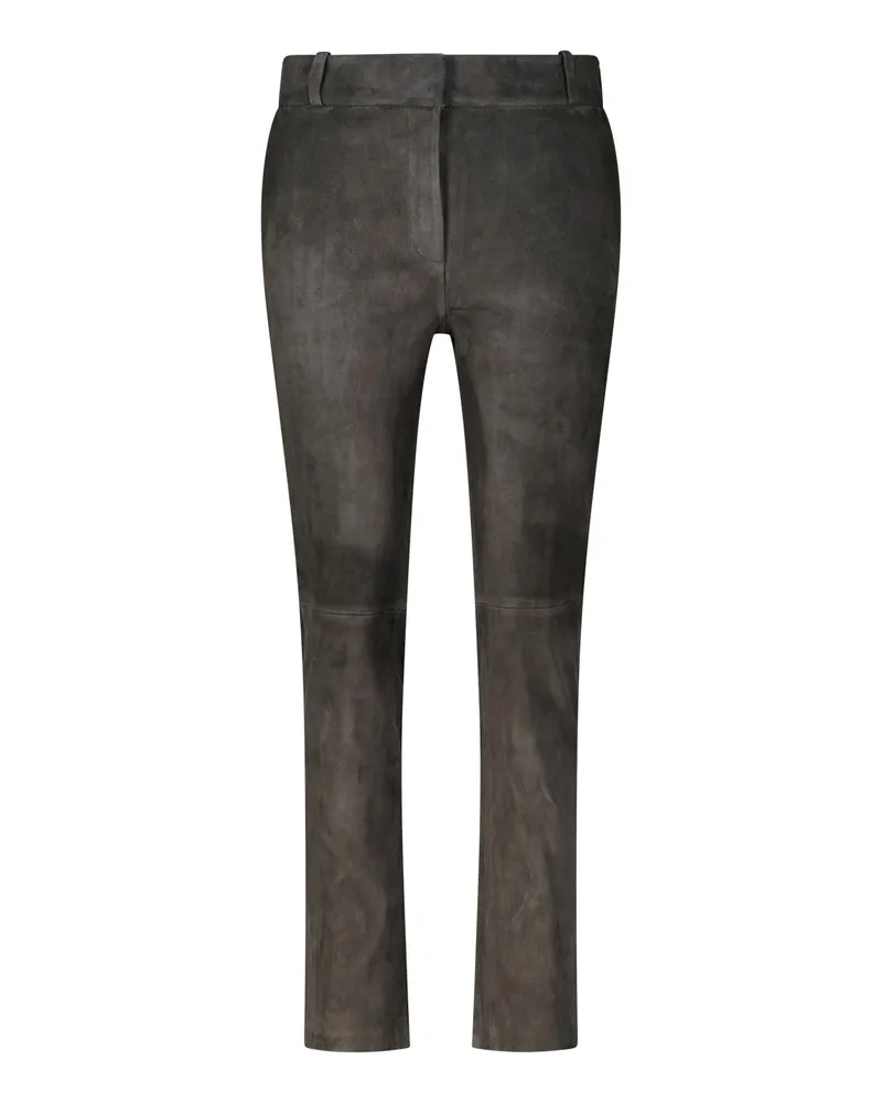 Arma Hose aus Veloursleder Dunkelbraun