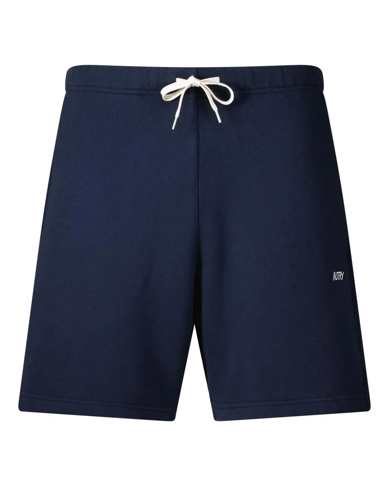 AUTRY Shorts mit Logo-Stickerei Dunkelblau