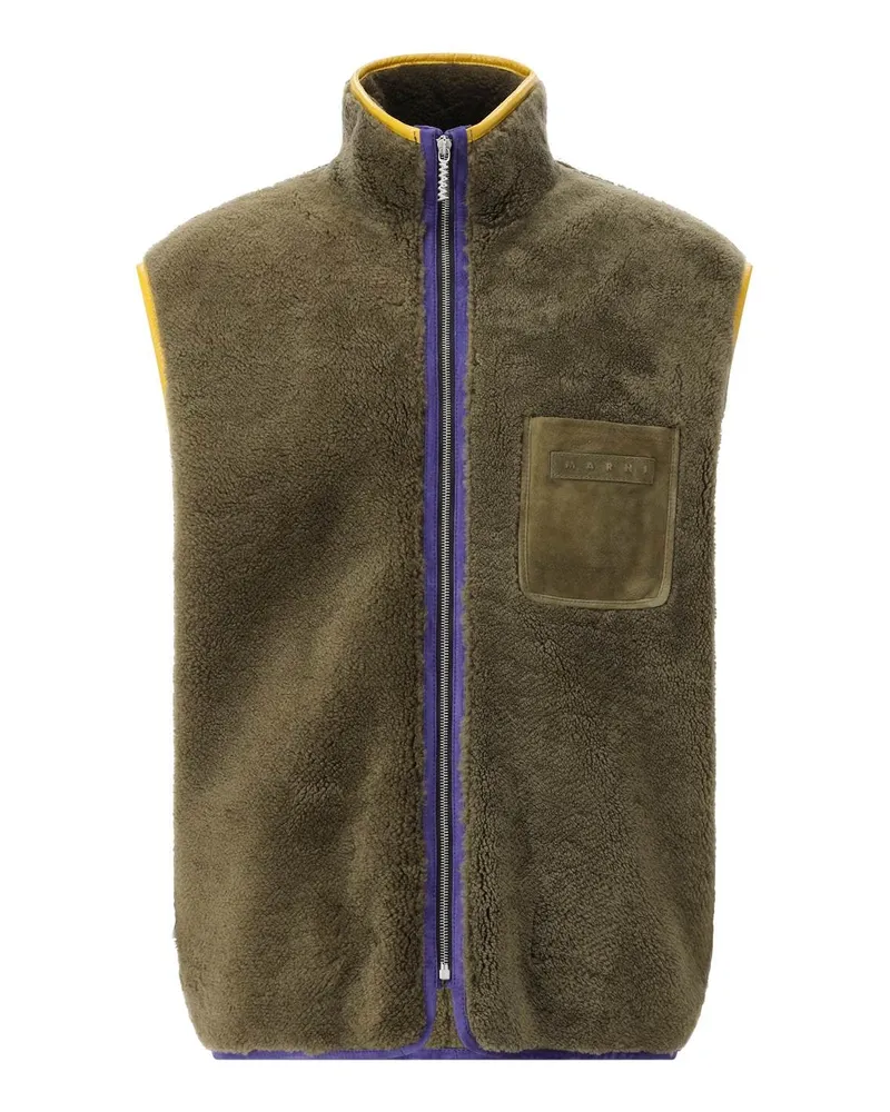 Marni Weste aus Shearling Grün