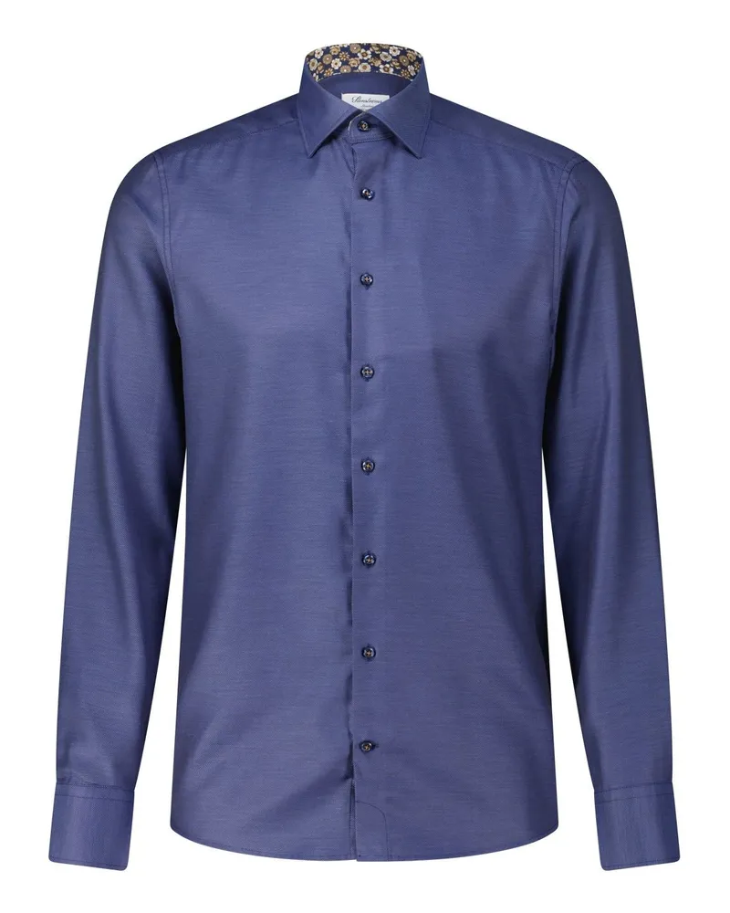 Stenströms Slim-Fit Hemd aus reiner Baumwolle Blau