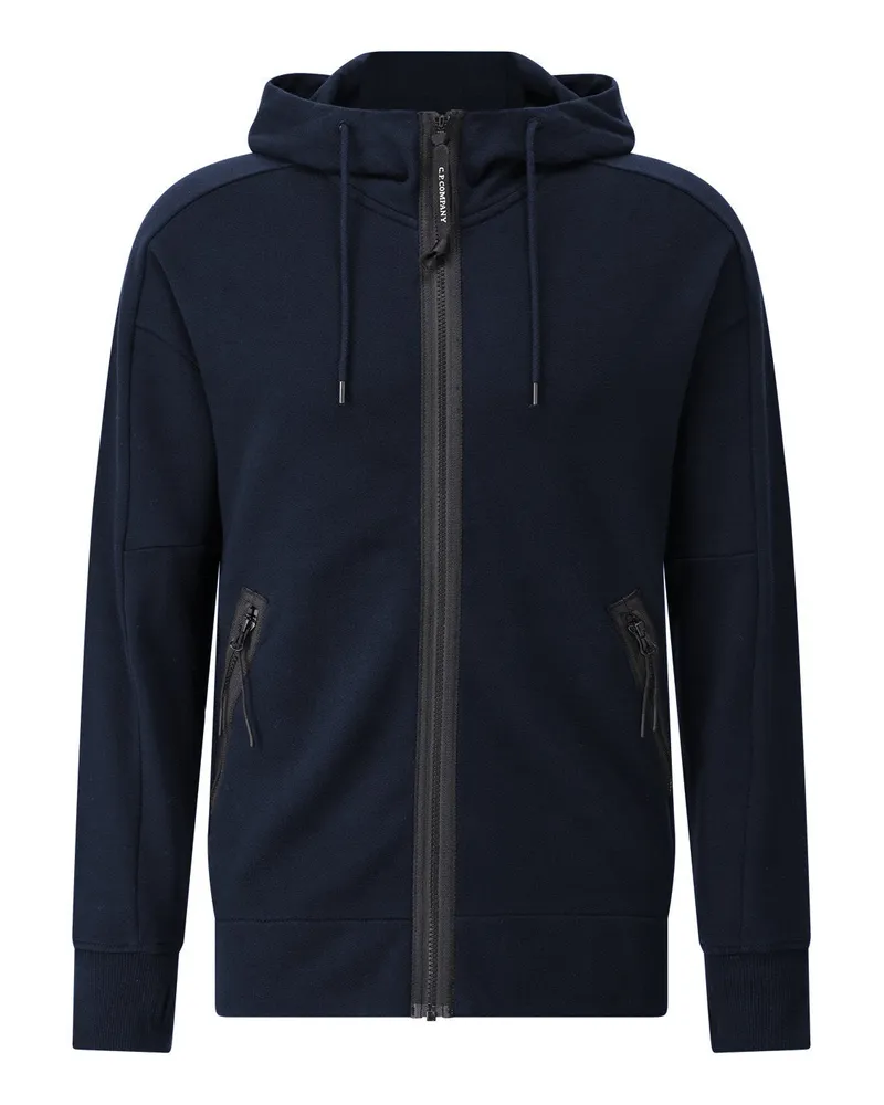 C.P. Company Sweatjacke mit Goggle-Detail Navy