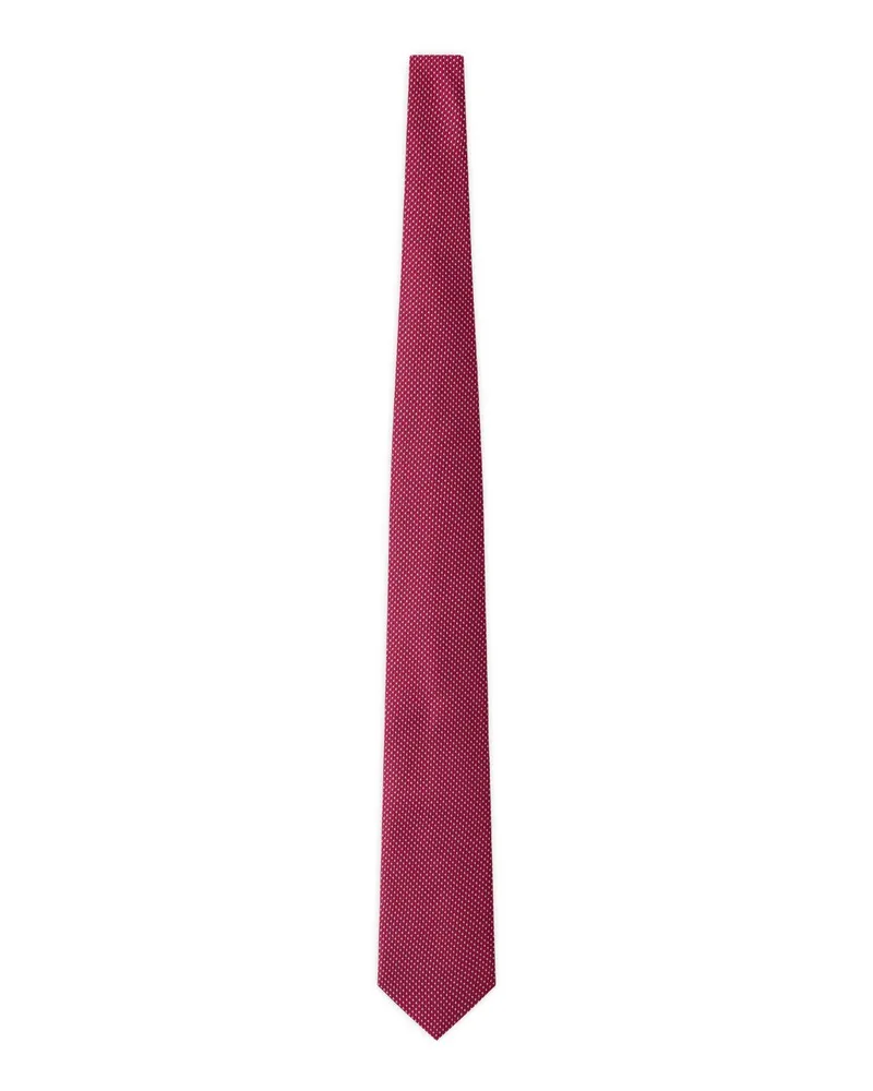 Eton Krawatte mit geometrischen Muster Rot