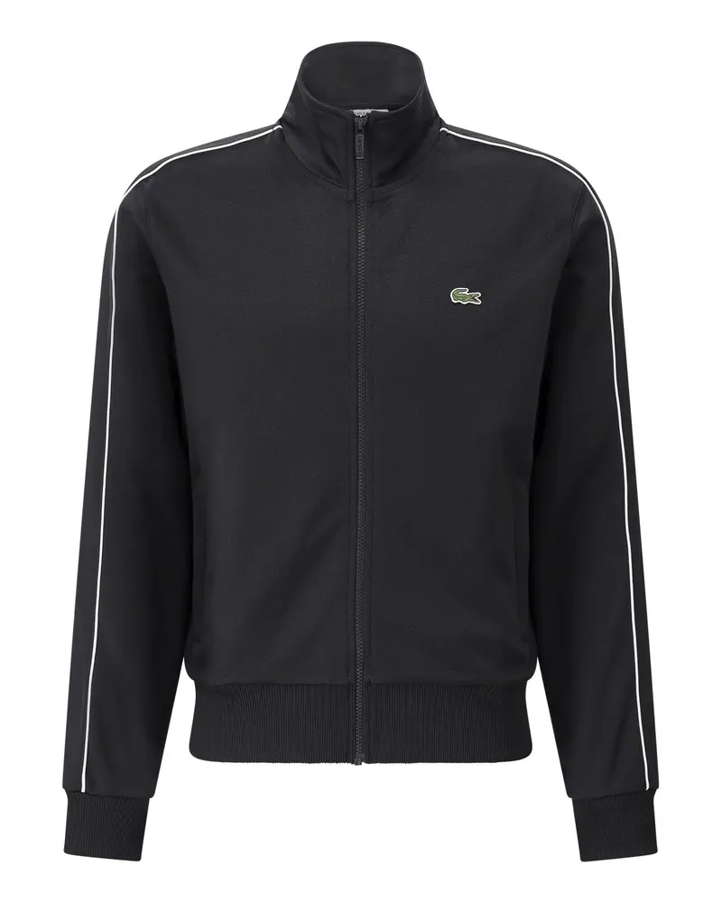 Lacoste Sweatjacke mit Logo Applikation Schwarz