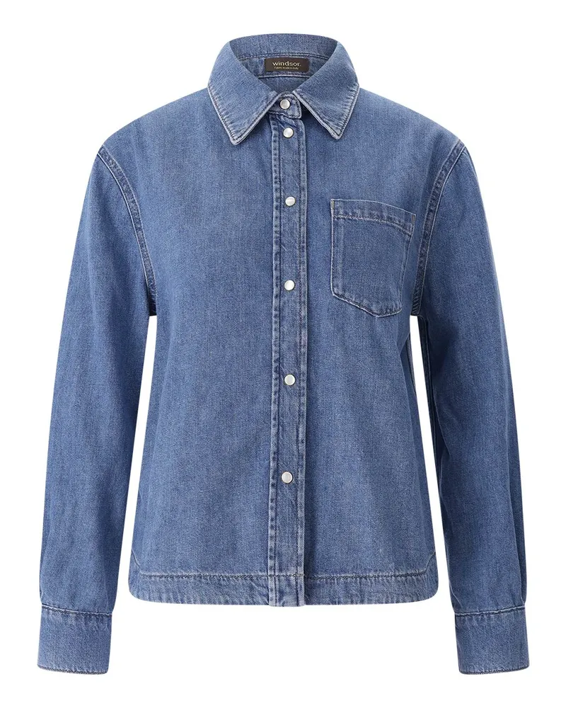 windsor. Bluse aus Denim Blau