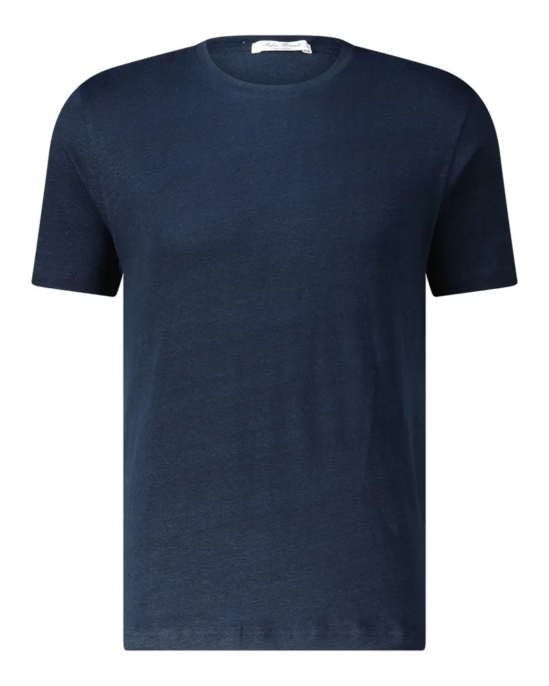 Stefan Brandt T-Shirt Enno aus Leinen Dunkelblau
