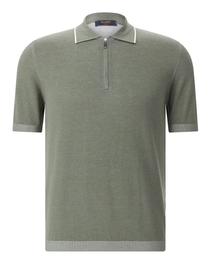MOORER Poloshirt aus Baumwolle Grün