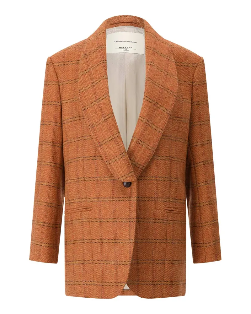Max Mara Karierter Blazer Mintea Orange
