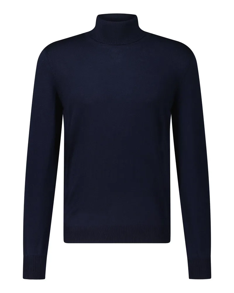 Gran Sasso Rollkragenpullover aus Wolle Dunkelblau