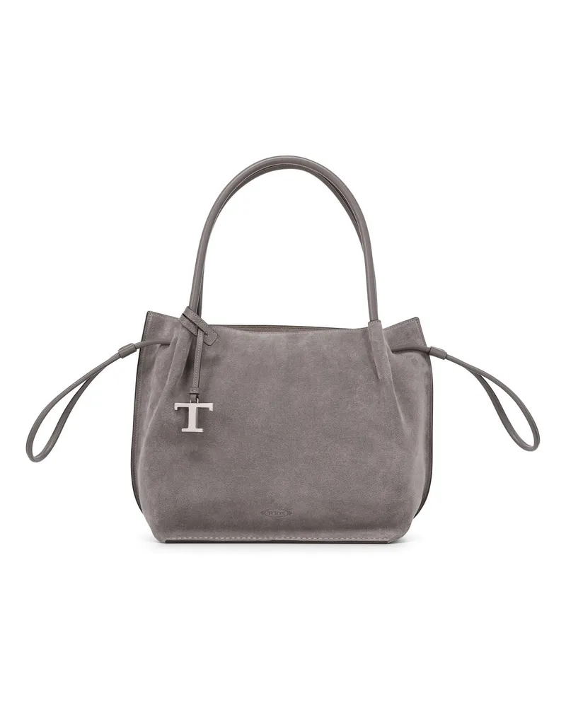 TOD'S Tasche aus Veloursleder Grau