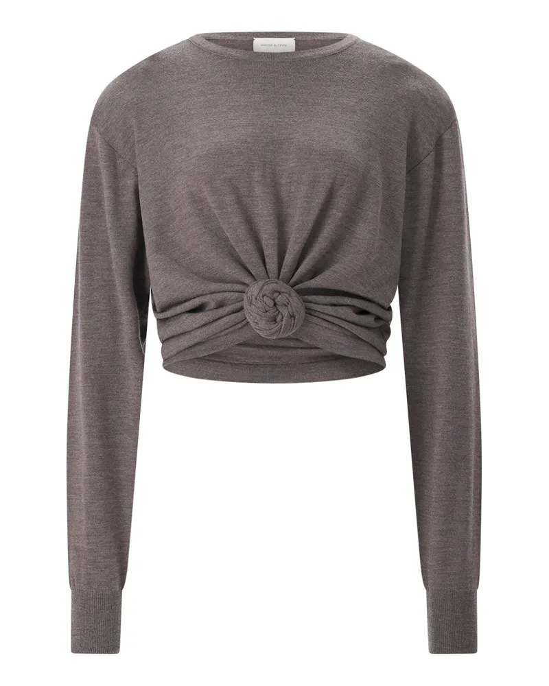Magda Butrym Pullover mit Knoten-Detail Braun
