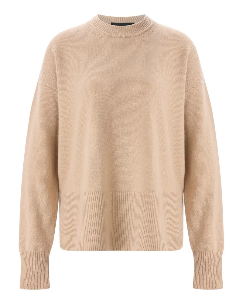 Roberto Collina Pullover aus Merinowollle & Kaschmir Braun