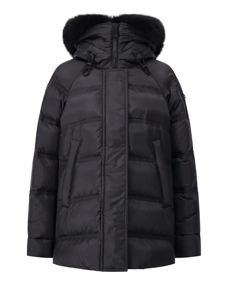 Peuterey Steppjacke Takan mit Fellbesetz Schwarz