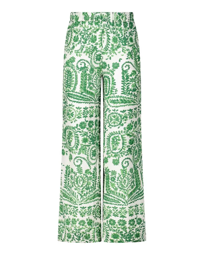 Stella Forest Weite Hose mit floralem Muster Grün