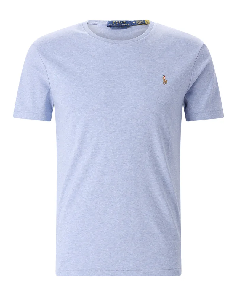 Ralph Lauren Custom Slim-Fit T-Shirt mit Logo Hellblau
