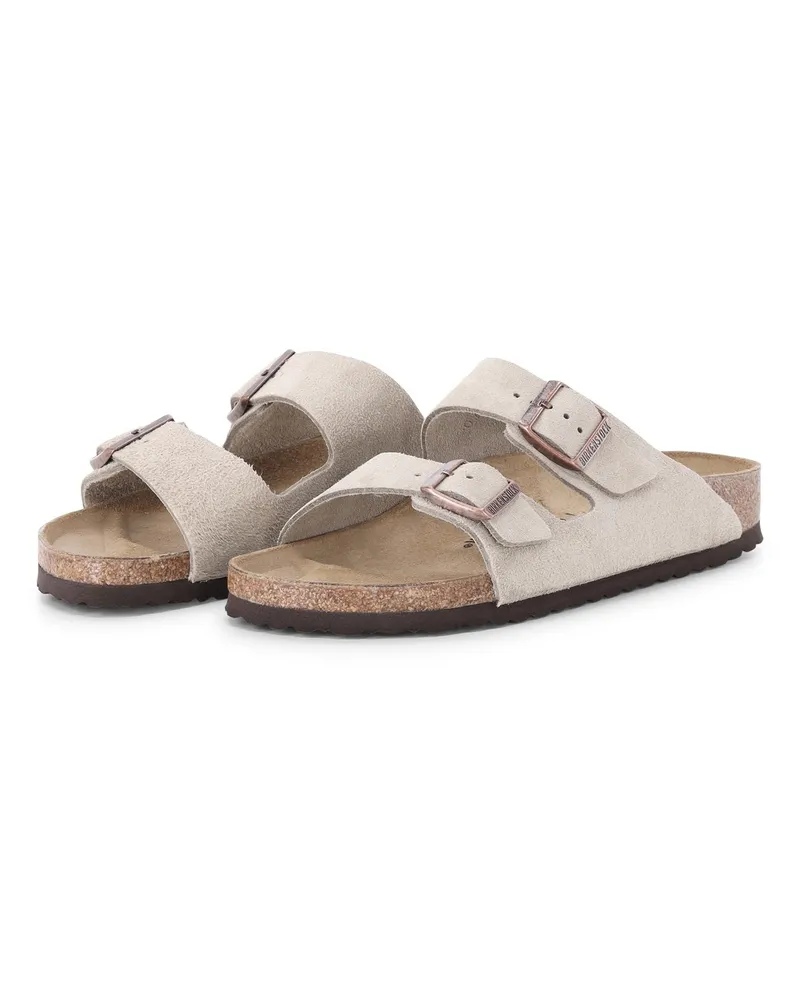 Birkenstock Sandale Arizona aus Veloursleder Beige