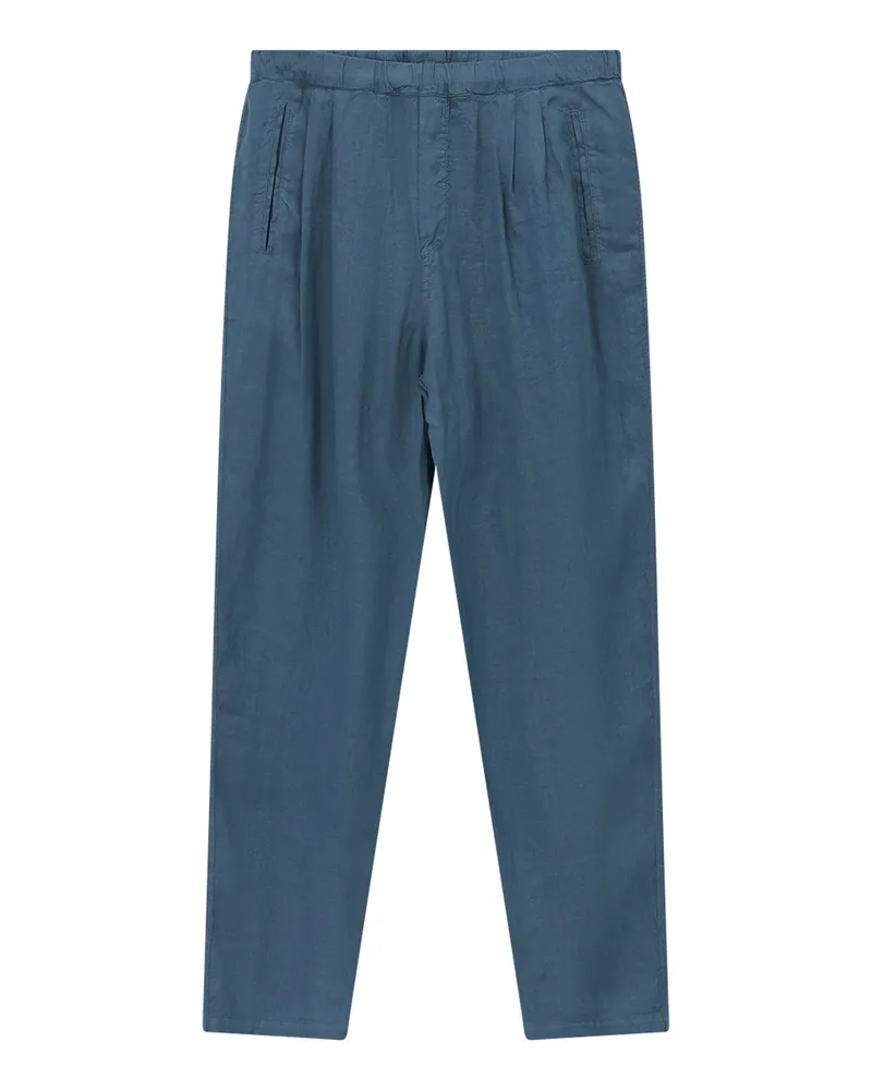 Massimo Alba Stoffhose aus Leinen Blau