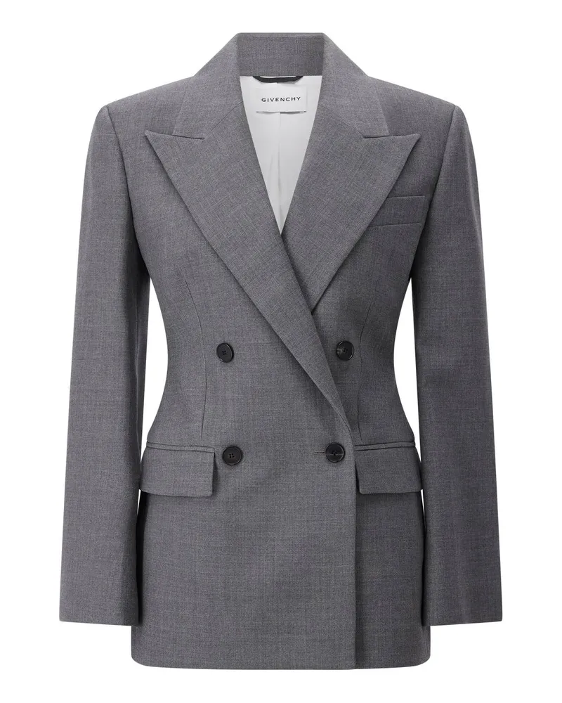 Givenchy Slim-Fit Blazer aus Wolle Grau