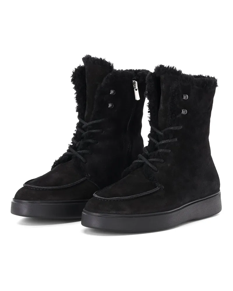 Officine Creative Italia Boots Frame 113 aus Veloursleder Schwarz