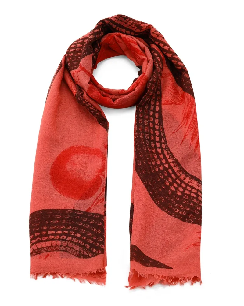 Friendly Hunting Schal Garden Eden aus Kaschmir Rot