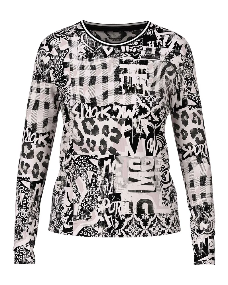 Marc Cain Langarmshirt mit Print Schwarz