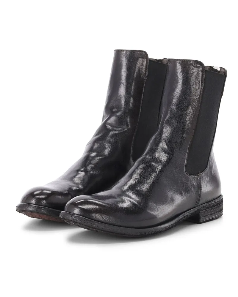 Officine Creative Italia Boots Lexikon aus Leder Schwarz