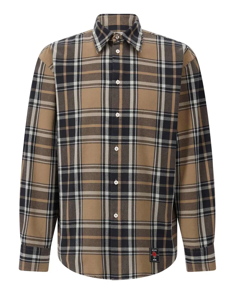 MSGM Overshirt aus Wolle Braun