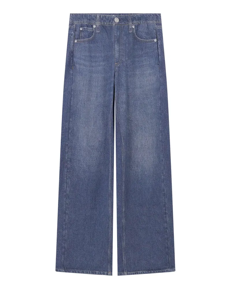Rag & Bone Wide Leg Hose Miramar Terry Blau