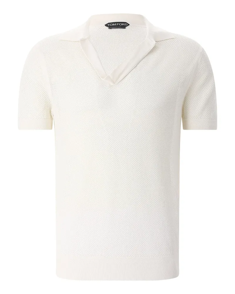 Tom Ford Poloshirt mit Seide Creme
