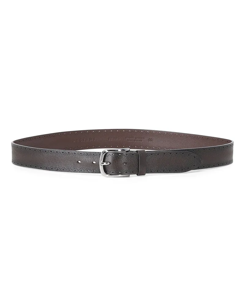 Orciani Gürtel aus Leder Dunkelbraun
