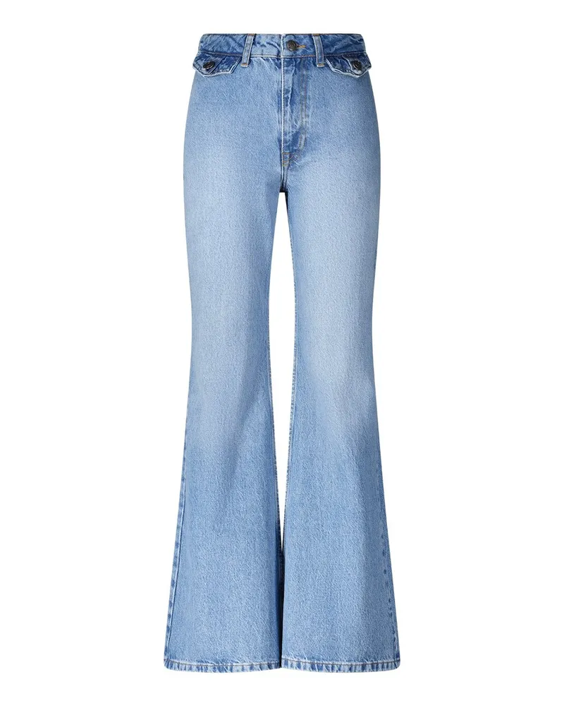 ROTATE Birger Christensen Flared Jeans Blau
