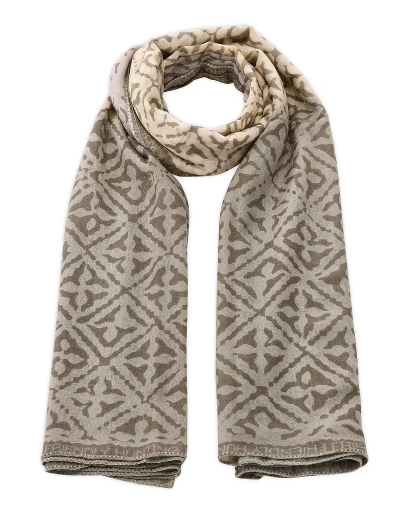 Friendly Hunting Schal Patch aus Kaschmir Braun