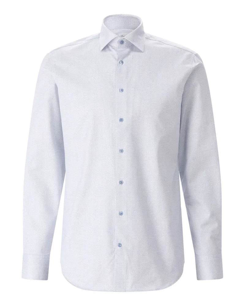 Stenströms Regular-Fit Hemd mit Muster Hellblau