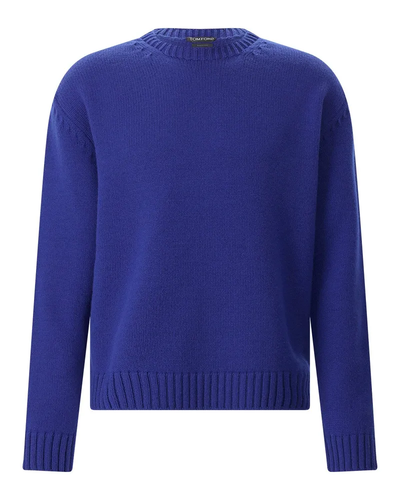 Tom Ford Pullover aus Kaschmir & Wolle Blau