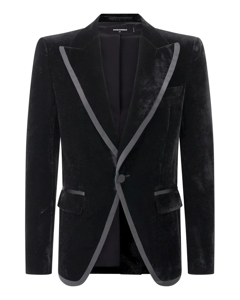 Dsquared2 Sakko aus Samt Schwarz