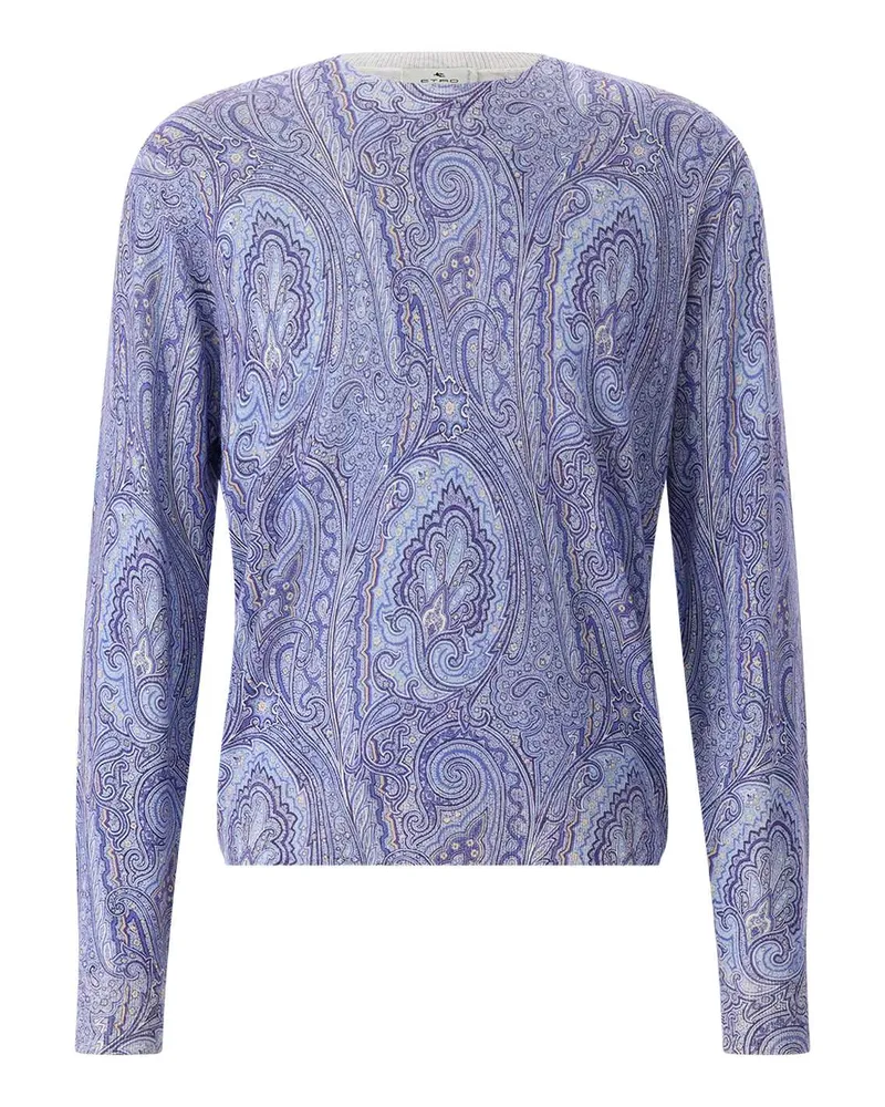 Etro Pullover aus Seiden-Kaschmir-Mix Blau