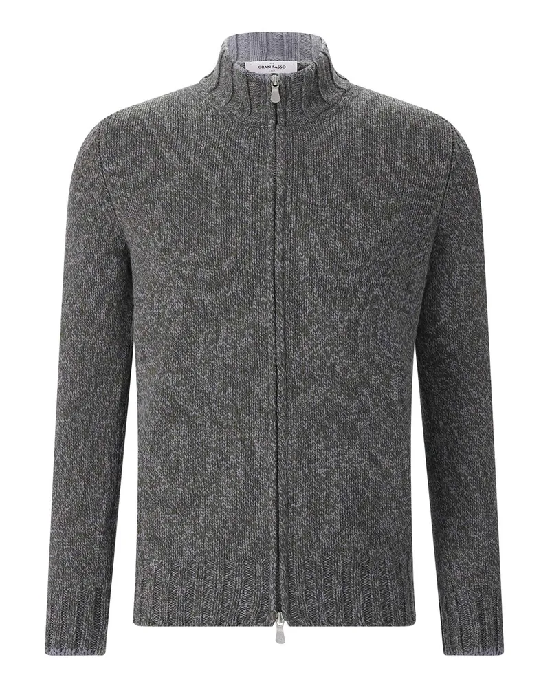 Gran Sasso Strickjacke aus Schurwolle Dunkelgrün