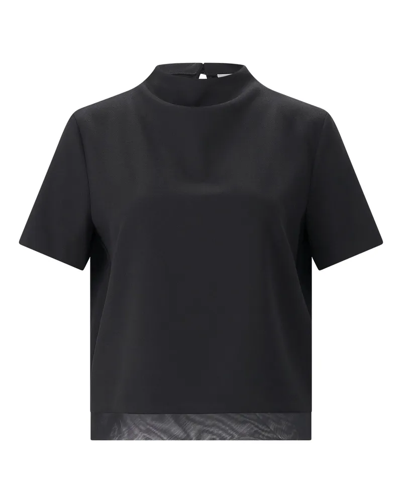 Jil Sander Top aus Schurwolle Schwarz