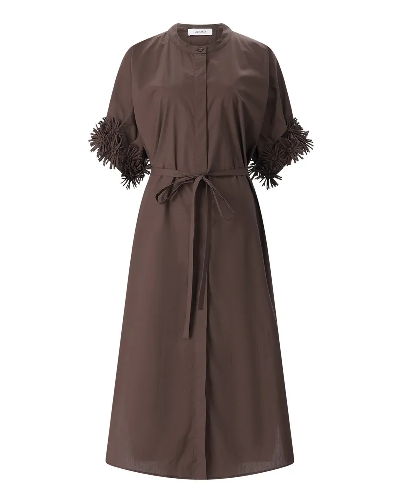 MEIMEIJ Blusenkleid aus Baumwolle Braun