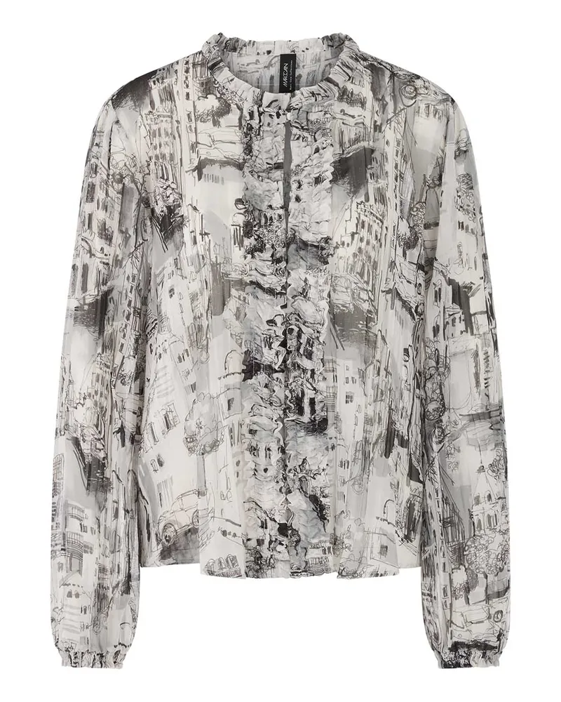 Marc Cain Blusenshirt mit Muster Grau