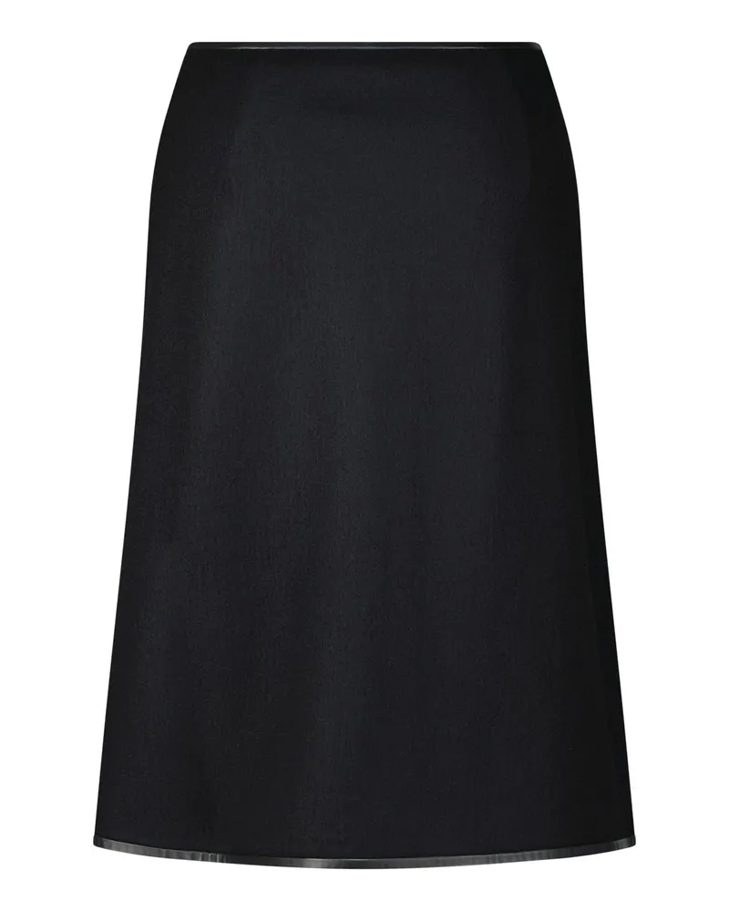 Jil Sander Midirock aus Wolle Schwarz