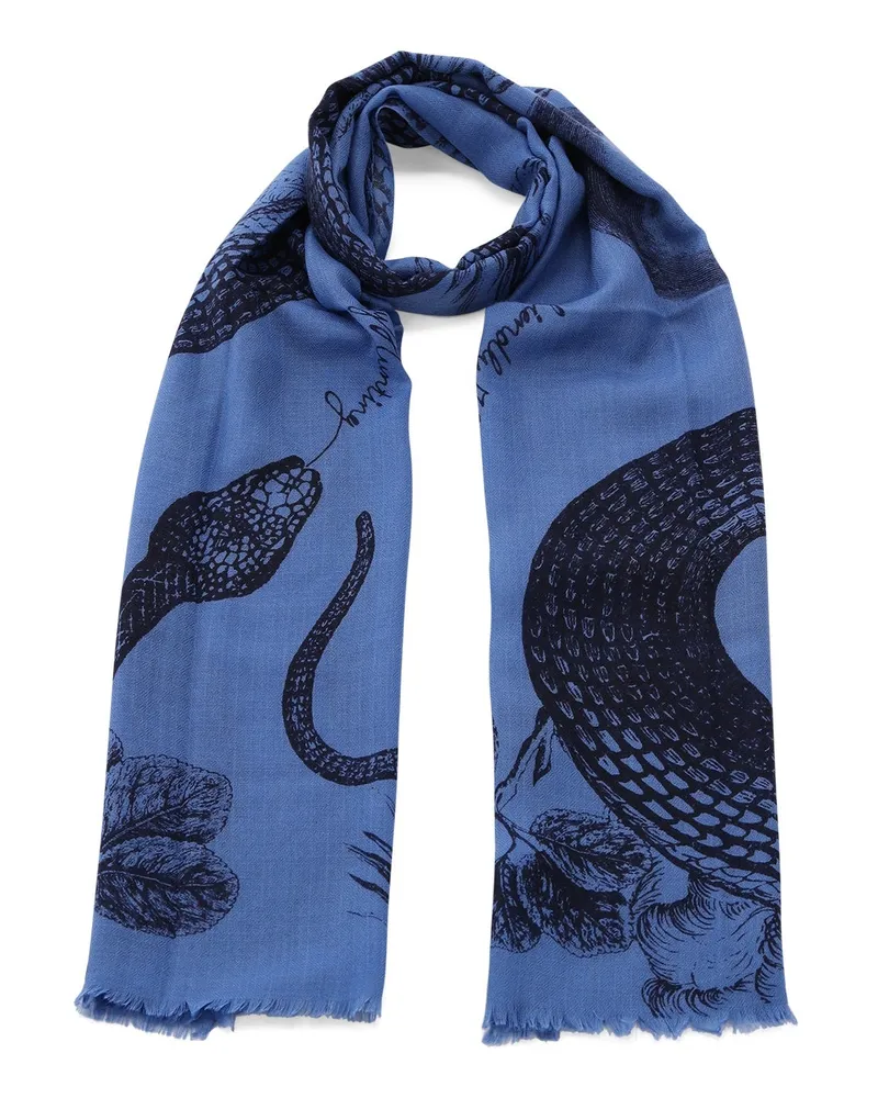 Friendly Hunting Schal Garden Eden aus Kaschmir Blau