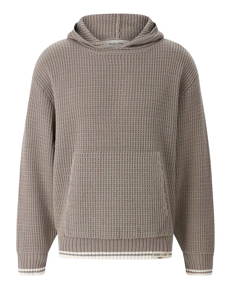 Golden Goose Hoodie Patrick mit Logo Braun
