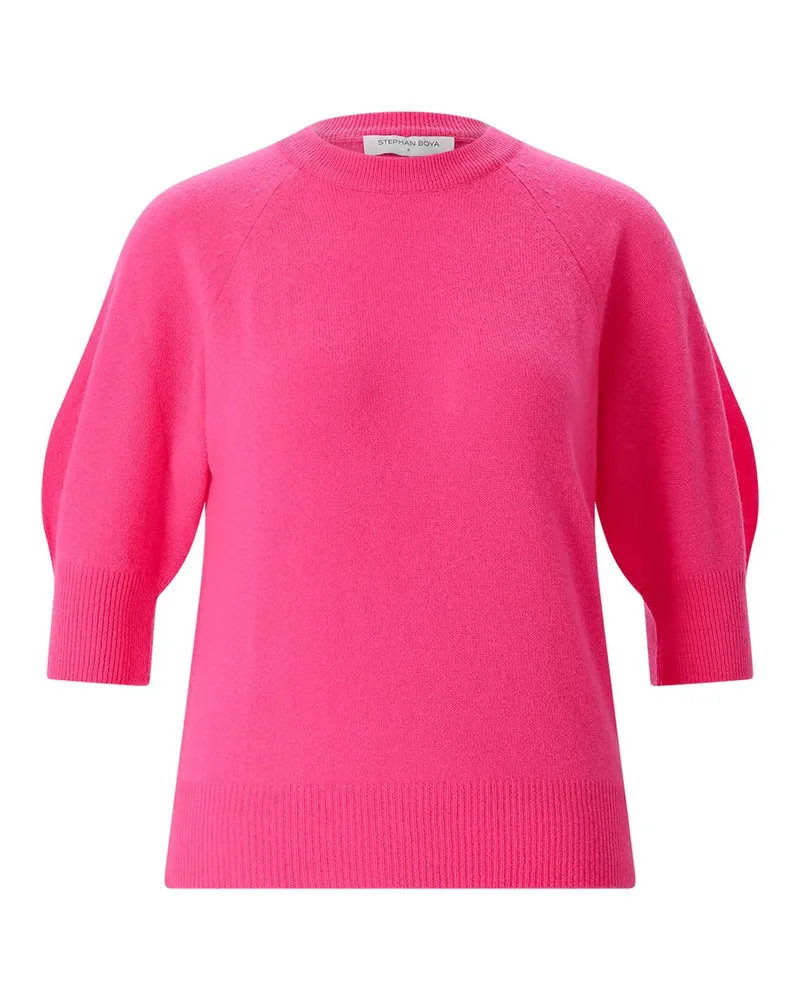 Stephan Boya Kurzarmpullover Tyra aus Kaschmir Pink