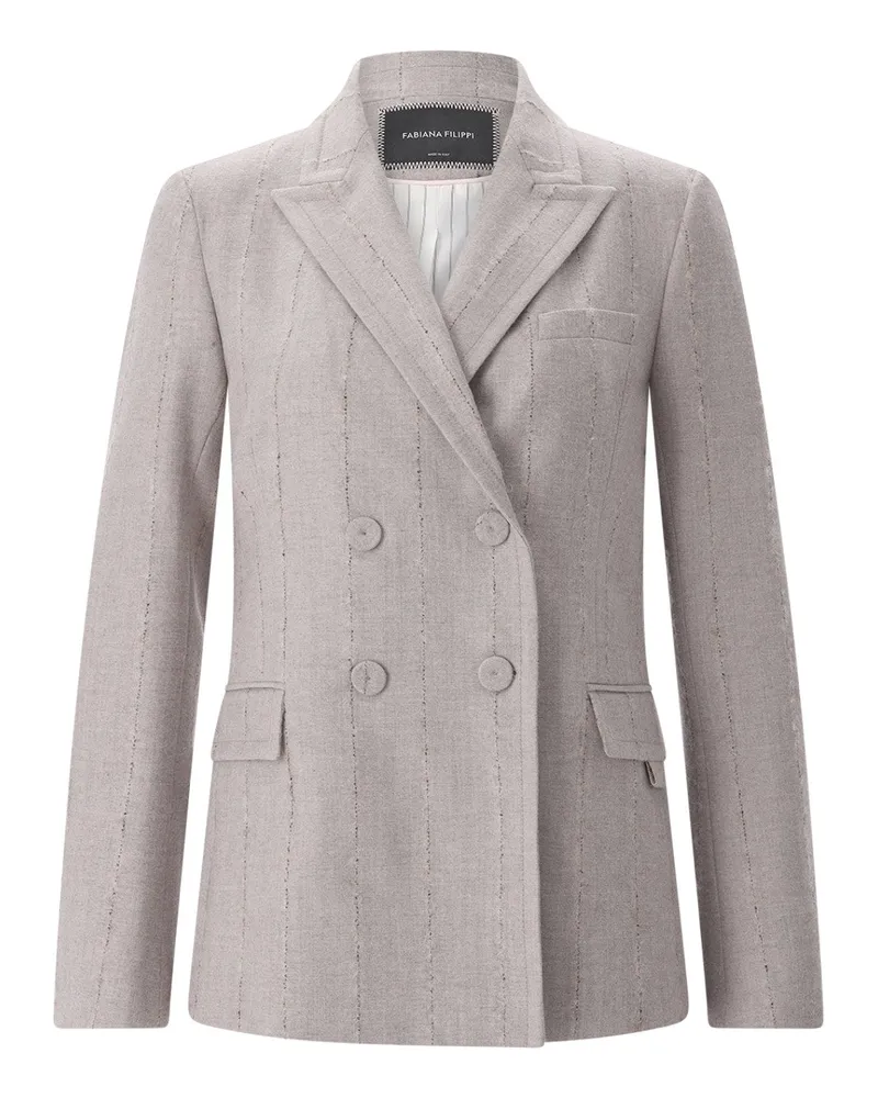 Fabiana Filippi Blazer aus Merinowolle Grau